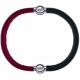 Apollon - Collection MiX - bracelet combinable cuir italien rouge - 10,25cm + cuir italien vert militaire - 10,25cm