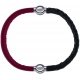 Apollon - Collection MiX - bracelet combinable cuir italien rouge - 10,25cm + cuir tressé italien vert - 10,5cm