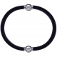 Apollon - Collection MiX - bracelet combinable cuir italien marron foncé - 10,25cm + cuir italien marron foncé - 10,25cm