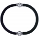 Apollon - Collection MiX - bracelet combinable cuir italien marron foncé - 10,25cm + cuir italien vert militaire - 10,25cm