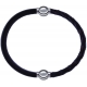 Apollon - Collection MiX - bracelet combinable cuir italien marron foncé - 10,25cm + cuir tressé italien marron - 10,5cm
