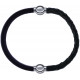 Apollon - Collection MiX - bracelet combinable cuir italien marron foncé - 10,25cm + cuir tressé italien vert - 10,5cm