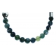 Bracelet combinable - Moitié - agate verte 6mm - longueur 10,25cm