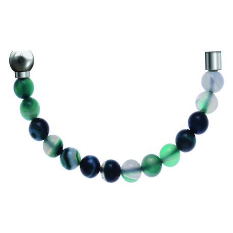 Bracelet combinable - Moitié - agate indienne 6mm - longueur 10,25cm