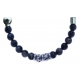 Bracelet combinable - Moitié - sodalite 6mm - composants acier - longueur 10cm