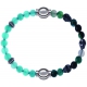 Apollon - Collection MiX Femme - jade verte - composants acier - longueur 9,25cm + agate - composants acier - longueur 9…
