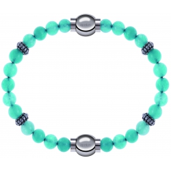 Apollon - Collection MiX Femme - jade verte - composants acier - longueur 9,25cm + jade verte - composants acier - longu…