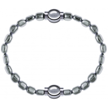 Apollon - Collection MiX Femme - hématite - diamètre 6mm - longueur 9,25cm + hématite - diamètre 6mm - longueur 9,25cm…