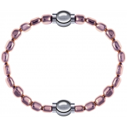 Apollon - Collection MiX Femme - hématite rosé - diamètre 6mm - longueur 9,25cm + hématite rosé - diamètre 6mm - longueu…