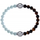 Apollon - Collection MiX Femme - agate blanche - diamètre 6mm - longueur 9,25cm + œil de tigre - diamètre 6mm - longueur…