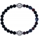 Apollon - Collection MiX Femme - onyx - diamètre 6mm - longueur 9,25cm + rhodonite - composants acier - longueur 9,25cm…