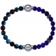 Apollon - Collection MiX Femme - agate bleu clair, bronzite, pierre de soleil - diamètre 6mm - longueur 9,25cm + améthys…