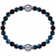 Apollon - Collection MiX Femme - agate bleu clair, bronzite, pierre de soleil - diamètre 6mm - longueur 9,25cm + agate b…