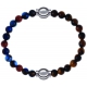 Apollon - Collection MiX Femme - agate bleu foncé, bronzite, pierre de soleil - diamètre 6mm - longueur 9,25cm + œil de …