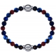 Apollon - Collection MiX Femme - agate bleu foncé, bronzite, pierre de soleil - diamètre 6mm - longueur 9,25cm + agate b…