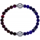 Apollon - Collection MiX Femme - agate rouge, bronzite, pierre de soleil - diamètre 6mm - longueur 9,25cm + améthyste - …