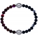 Apollon - Collection MiX Femme - agate rouge, bronzite, pierre de soleil - diamètre 6mm - longueur 9,25cm + onyx - compo…