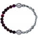 Apollon - Collection MiX Femme - agate rouge, bronzite, pierre de soleil - diamètre 6mm - longueur 9,25cm + hématite - d…