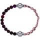 Apollon - Collection MiX Femme - agate rouge, bronzite, pierre de soleil - diamètre 6mm - longueur 9,25cm + hématite ros…