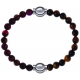 Apollon - Collection MiX Femme - agate rouge, bronzite, pierre de soleil - diamètre 6mm - longueur 9,25cm + œil de tigre…