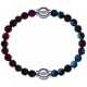 Apollon - Collection MiX Femme - agate rouge, bronzite, pierre de soleil - diamètre 6mm - longueur 9,25cm + agate bleu c…