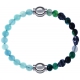 Apollon - Collection MiX Femme - jade bleue - diamètre 6mm - longueur 9,25cm + agate - composants acier - longueur 9,25c…