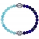 Apollon - Collection MiX Femme - jade bleue - diamètre 6mm - longueur 9,25cm + améthyste - composants acier - longueur 9…