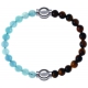 Apollon - Collection MiX Femme - jade bleue - diamètre 6mm - longueur 9,25cm + œil de tigre - diamètre 6mm - longueur 9,…