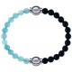 Apollon - Collection MiX Femme - jade bleue - diamètre 6mm - longueur 9,25cm + onyx - diamètre 6mm - longueur 9,25cm…