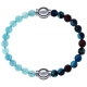 Apollon - Collection MiX Femme - jade bleue - diamètre 6mm - longueur 9,25cm + agate bleu clair, bronzite, pierre de sol…