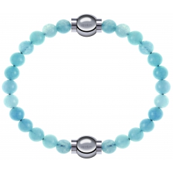 Apollon - Collection MiX Femme - jade bleue - diamètre 6mm - longueur 9,25cm + jade bleue - diamètre 6mm - longueur 9,25…