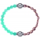 Apollon - Collection MiX Femme - jade verte - diamètre 6mm - longueur 9,25cm + hématite rosé - diamètre 6mm - longueur 9…