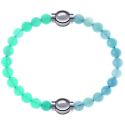 Apollon - Collection MiX Femme - jade verte - diamètre 6mm - longueur 9,25cm + jade bleue - diamètre 6mm - longueur 9,25…