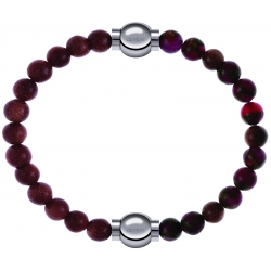 Apollon - Collection MiX Femme - pierre de soleil - diamètre 6mm - longueur 9,25cm + agate rouge, bronzite, pierre de so…