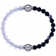 Apollon - Collection MiX Femme - pierre de lune - diamètre 6mm - longueur 9,25cm + onyx - composants acier - longueur 9,…