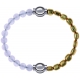 Apollon - Collection MiX Femme - pierre de lune - diamètre 6mm - longueur 9,25cm + hématite doré - diamètre 6mm - longue…