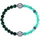 Apollon - Collection MiX Femme - malachite - diamètre 6mm - longueur 9,25cm + jade verte - composants acier - longueur 9…