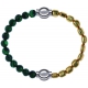 Apollon - Collection MiX Femme - malachite - diamètre 6mm - longueur 9,25cm + hématite doré - diamètre 6mm - longueur 9,…