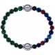 Apollon - Collection MiX Femme - malachite - diamètre 6mm - longueur 9,25cm + agate bleu foncé, bronzite, pierre de sole…