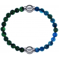 Apollon - Collection MiX Femme - malachite - diamètre 6mm - longueur 9,25cm + apatite - diamètre 6mm - longueur 9,25cm…