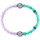 Apollon - Collection MiX Femme - quartz rose - diamètre 6mm - longueur 9,25cm + jade verte - composants acier - longueur…