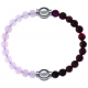 Apollon - Collection MiX Femme - quartz rose - diamètre 6mm - longueur 9,25cm + agate rouge, bronzite, pierre de soleil …