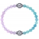 Apollon - Collection MiX Femme - quartz rose - diamètre 6mm - longueur 9,25cm + jade bleue - diamètre 6mm - longueur 9,2…