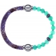 Apollon - Collection MiX Femme - cuir italien impression peau de serpent violet - diamètre 5mm - longueur 9,25cm + jade …