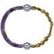 Apollon - Collection MiX Femme - cuir italien impression peau de serpent violet - diamètre 5mm - longueur 9,25cm + hémat…