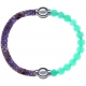 Apollon - Collection MiX Femme - cuir italien impression peau de serpent violet - diamètre 5mm - longueur 9,25cm + jade …