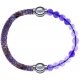 Apollon - Collection MiX Femme - cuir italien impression peau de serpent violet - diamètre 5mm - longueur 9,25cm + améth…