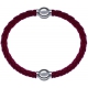Apollon - Collection MiX Femme - cuir tressé italien rouge - diamètre 5mm - longueur 9,25cm + cuir tressé italien rouge …