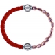 Apollon - Collection MiX Femme - cuir tressé italien orange - diamètre 5mm - longueur 9,25cm + hématite rosé - diamètre …