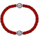 Apollon - Collection MiX Femme - cuir tressé italien orange - diamètre 5mm - longueur 9,25cm + cuir tressé italien orang…
